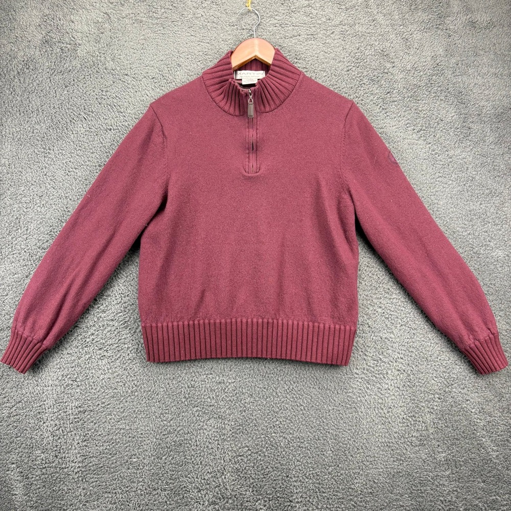 Martin Timeless Game 1/4 Zip Pullover Sweater Mens Large Merino Wool‎